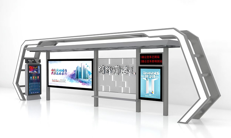 鹽城現(xiàn)代款候車(chē)亭發(fā)貨案例